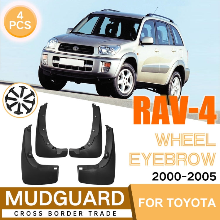 For Toyota RAV4 Wheel Eyebrow 2000-2005 4pcs/Set Car Auto Soft Plastic Splash Flaps Fender Guard ÎҵÄÉ̵ê