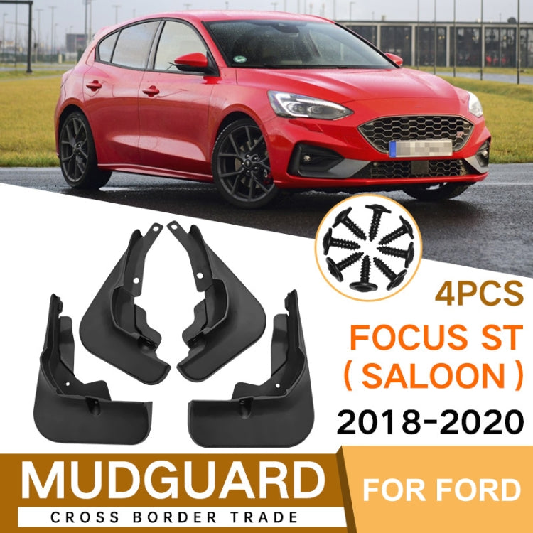 For Ford Focus ST Saloon 2018-2020 4pcs/Set Car Auto Soft Plastic Splash Flaps Fender Guard ÎҵÄÉ̵ê