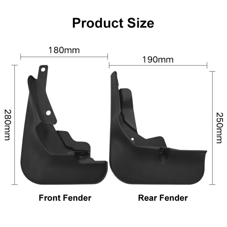 For Ford Focus ST Saloon 2018-2020 4pcs/Set Car Auto Soft Plastic Splash Flaps Fender Guard ÎҵÄÉ̵ê