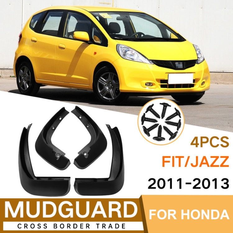 For Honda Fit Jazz 2011-2013 4pcs/Set Car Auto Soft Plastic Splash Flaps Fender Guard ÎҵÄÉ̵ê