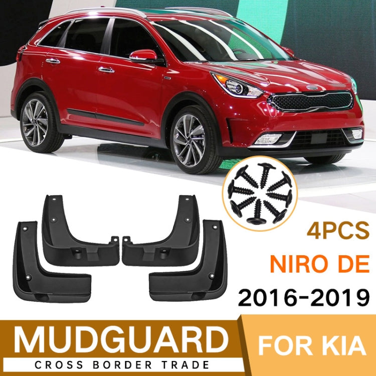 For KIA NIRO DE 2016-2019 4pcs/Set Car Auto Soft Plastic Splash Flaps Fender Guard ÎҵÄÉ̵ê