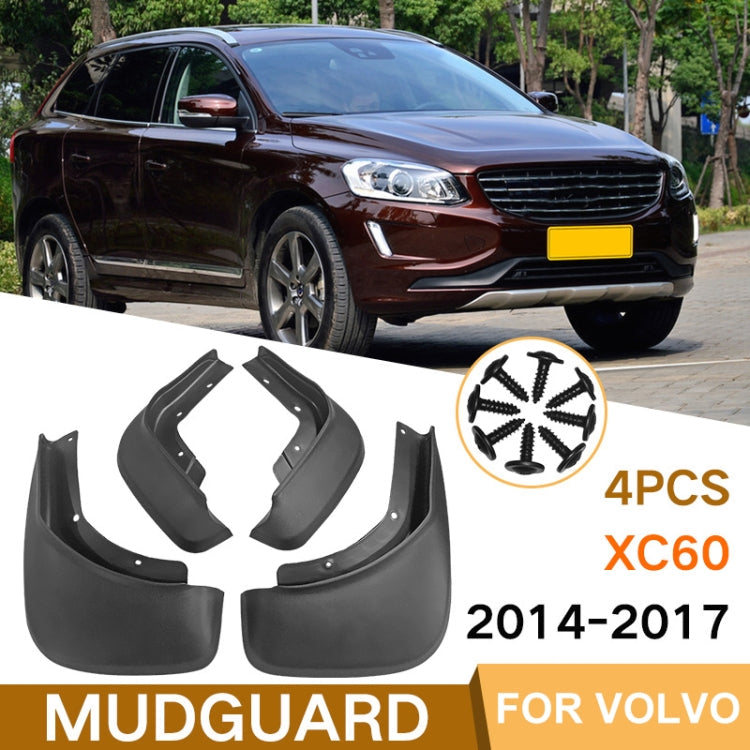 For Volvo XC60 2014-2017 4pcs/Set Car Auto Soft Plastic Splash Flaps Fender Guard ÎҵÄÉ̵ê