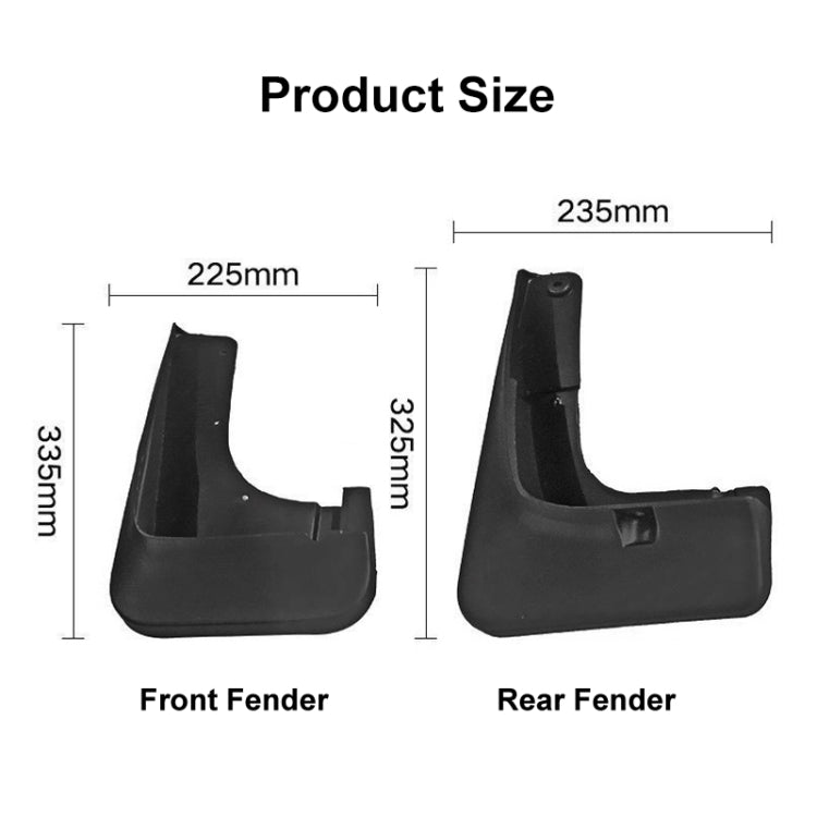 For Mitsubishi Outlander 2015-2019 4pcs/Set Car Auto Soft Plastic Splash Flaps Fender Guard ÎҵÄÉ̵ê