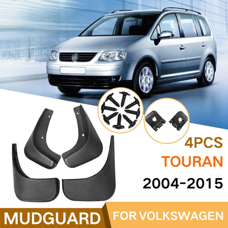 For Volkswagen Touran T5/T6  2004-2015 4pcs/Set Car Auto Soft Plastic Splash Flaps Fender Guard ÎҵÄÉ̵ê