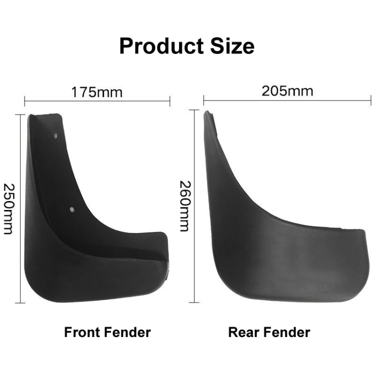 For Volkswagen Touran T5/T6  2004-2015 4pcs/Set Car Auto Soft Plastic Splash Flaps Fender Guard ÎҵÄÉ̵ê