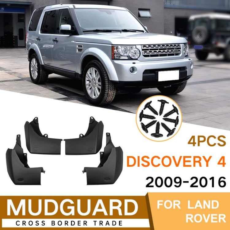 For Land Rover Discovery 4 2009-2016 4pcs/Set Car Auto Soft Plastic Splash Flaps Fender Guard ÎҵÄÉ̵ê