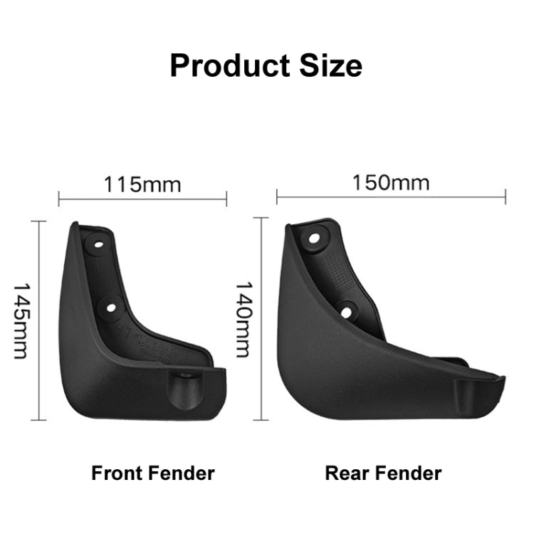 For KIA Picanto 2011-2018 4pcs/Set Car Auto Soft Plastic Splash Flaps Fender Guard ÎҵÄÉ̵ê