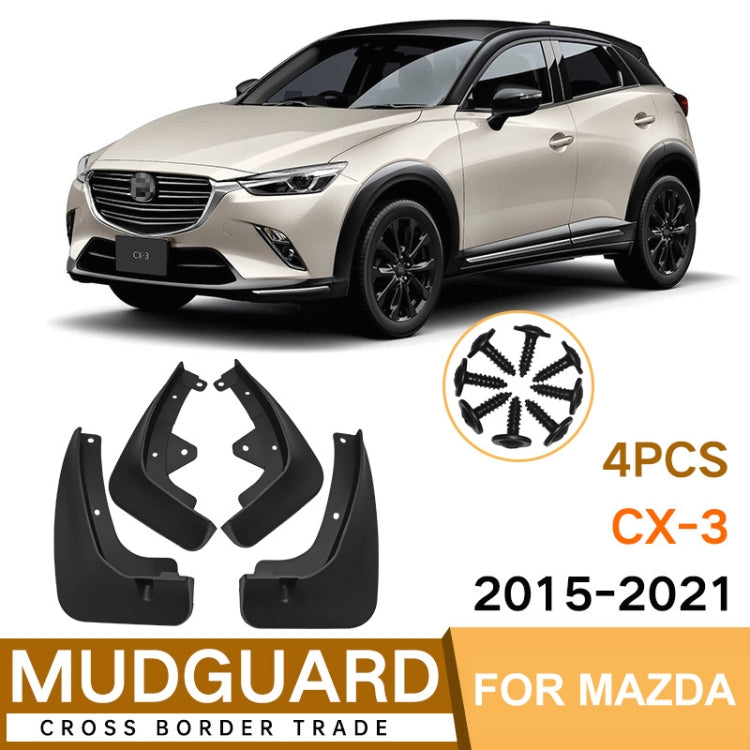 For Mazda CX-3 2015-2021 4pcs/Set Car Auto Soft Plastic Splash Flaps Fender Guard ÎҵÄÉ̵ê