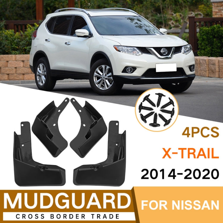 For Nissan X-TRAIL 2014-2020 4pcs/Set Car Auto Soft Plastic Splash Flaps Fender Guard ÎҵÄÉ̵ê