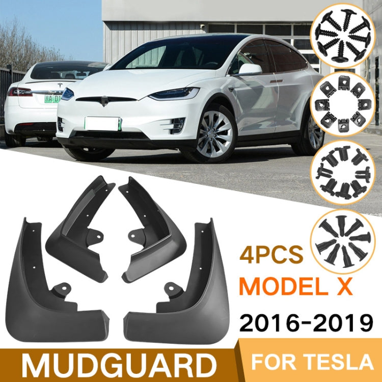 For TESLA MODEL X 2016-2021 4pcs/Set Car Auto Soft Plastic Splash Flaps Fender Guard ÎҵÄÉ̵ê