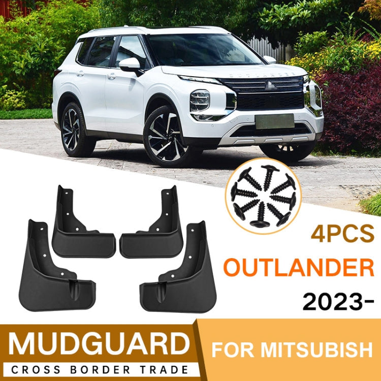 For Mitsubishi Outlander 2023 4pcs/Set Car Auto Soft Plastic Splash Flaps Fender Guard ÎҵÄÉ̵ê