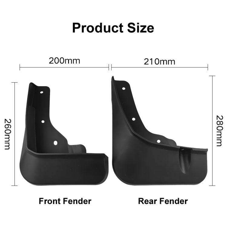 For Mitsubishi Outlander 2023 4pcs/Set Car Auto Soft Plastic Splash Flaps Fender Guard ÎҵÄÉ̵ê