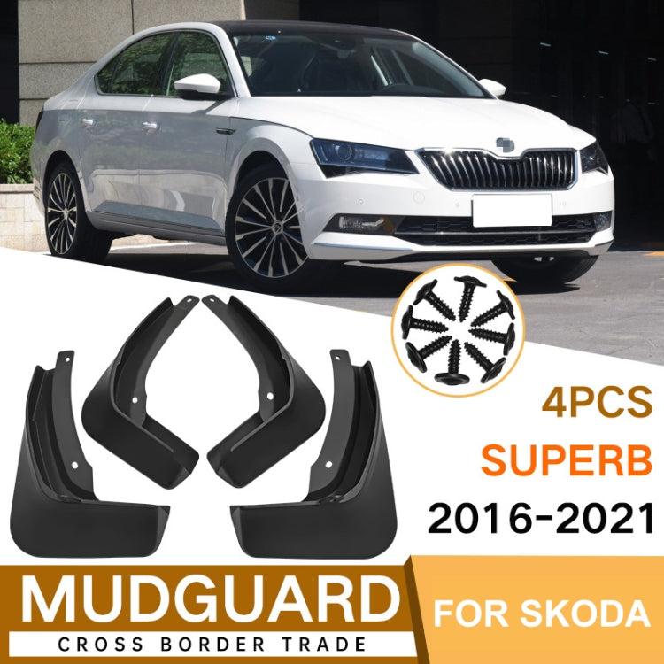 For Skoda Superb 2016-2021 4pcs/Set Car Auto Soft Plastic Splash Flaps Fender Guard ÎҵÄÉ̵ê