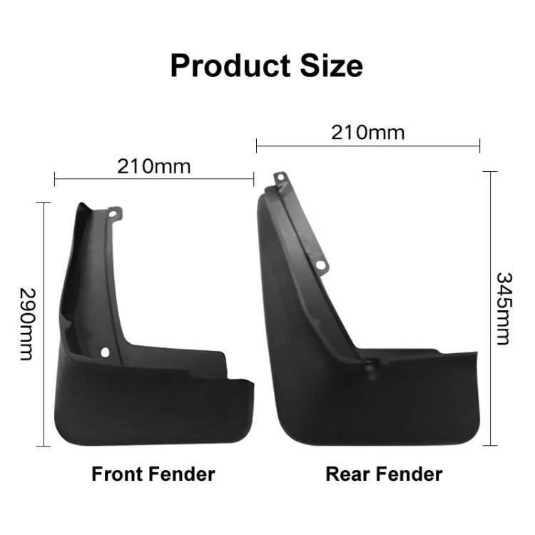 For Volkswagen ID.4X 2015-2023 4pcs/Set Car Auto Soft Plastic Splash Flaps Fender Guard ÎҵÄÉ̵ê