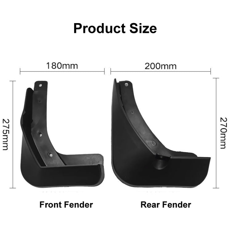 For Volkswagen Passat B8 2015-2019 4pcs/Set Car Auto Soft Plastic Splash Flaps Fender Guard ÎҵÄÉ̵ê