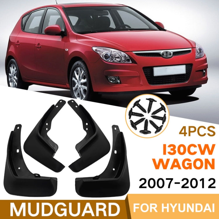 For Hyundai i30cw Wagon 2007-2012 4pcs/Set Car Auto Soft Plastic Splash Flaps Fender Guard ÎҵÄÉ̵ê