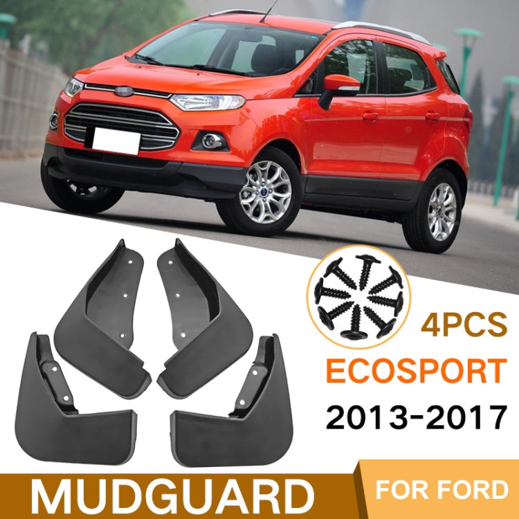 For Ford Ecosport 2013-2017 4pcs/Set Car Auto Soft Plastic Splash Flaps Fender Guard ÎҵÄÉ̵ê