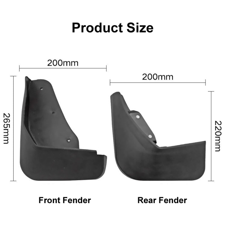 For Ford Ecosport 2013-2017 4pcs/Set Car Auto Soft Plastic Splash Flaps Fender Guard ÎҵÄÉ̵ê