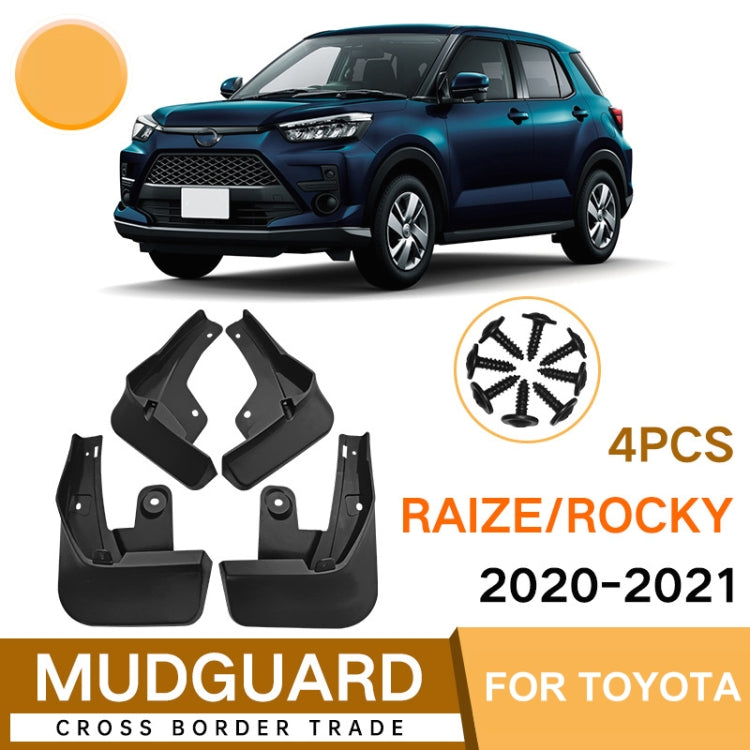 For Toyota Raize Rocky 2020-2021 4pcs/Set Car Auto Soft Plastic Splash Flaps Fender Guard ÎҵÄÉ̵ê