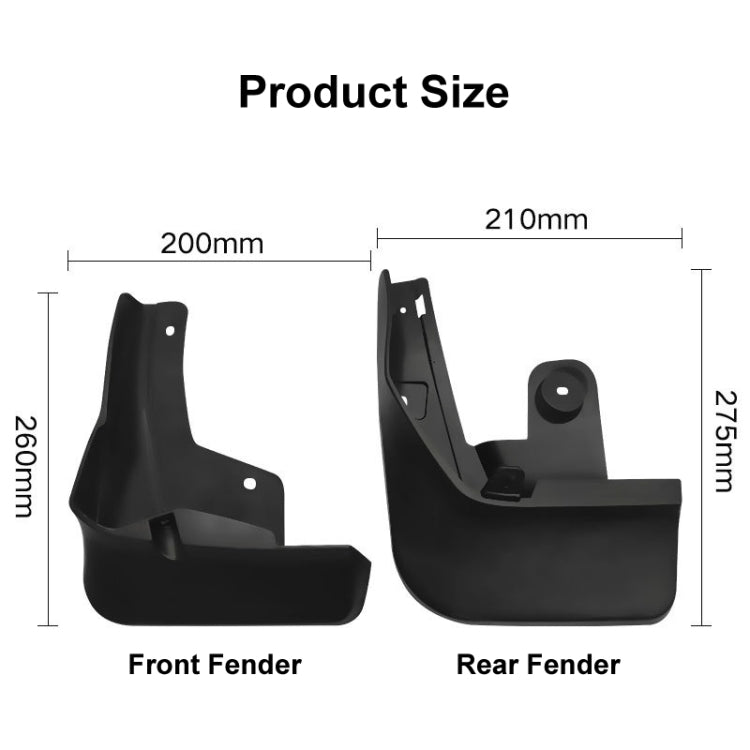 For Toyota Raize Rocky 2020-2021 4pcs/Set Car Auto Soft Plastic Splash Flaps Fender Guard ÎҵÄÉ̵ê