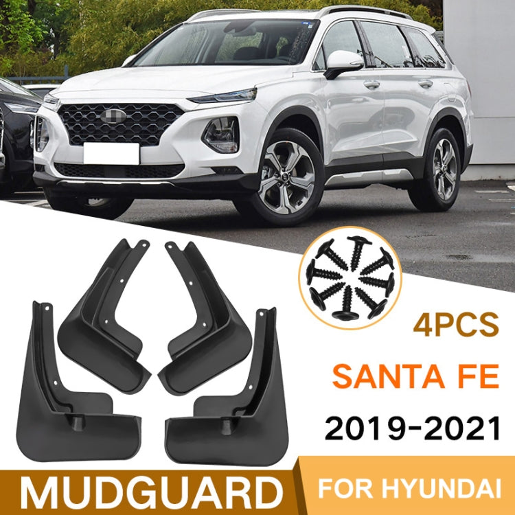 For Hyundai Santa Fe 2019-2021 4pcs/Set Car Auto Soft Plastic Splash Flaps Fender Guard ÎҵÄÉ̵ê