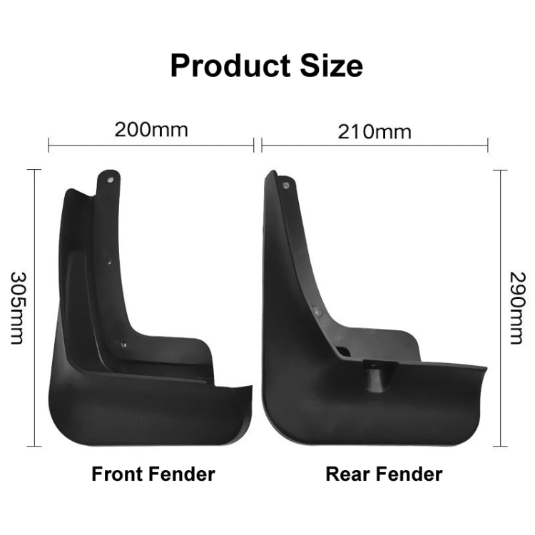 For Hyundai Santa Fe 2019-2021 4pcs/Set Car Auto Soft Plastic Splash Flaps Fender Guard ÎҵÄÉ̵ê