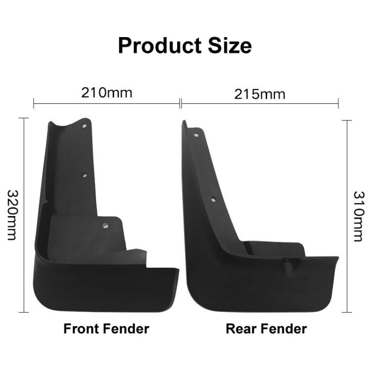 For Mitsubishi Outlander 2021 4pcs/Set Car Auto Soft Plastic Splash Flaps Fender Guard ÎҵÄÉ̵ê