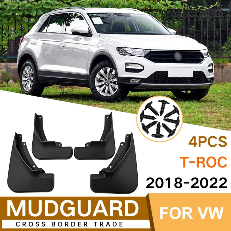 For Volkswagen T-ROC 2018-2022 4pcs/Set Car Auto Soft Plastic Splash Flaps Fender Guard ÎҵÄÉ̵ê