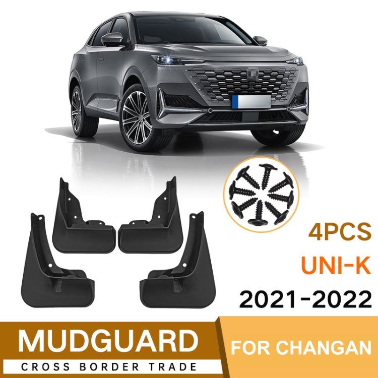 For Changan UNI-K 2021-2022 4pcs/Set Car Auto Soft Plastic Splash Flaps Fender Guard ÎҵÄÉ̵ê