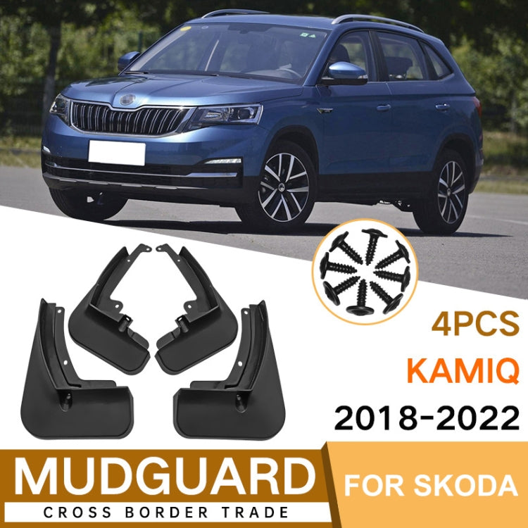 For Skoda Kamiq 2018-2022 4pcs/Set Car Auto Soft Plastic Splash Flaps Fender Guard ÎҵÄÉ̵ê