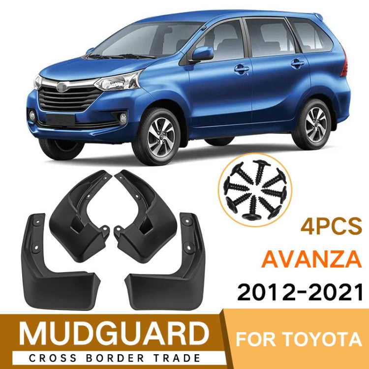 For Toyota Avanza 2012-2021 4pcs/Set Car Auto Soft Plastic Splash Flaps Fender Guard ÎҵÄÉ̵ê