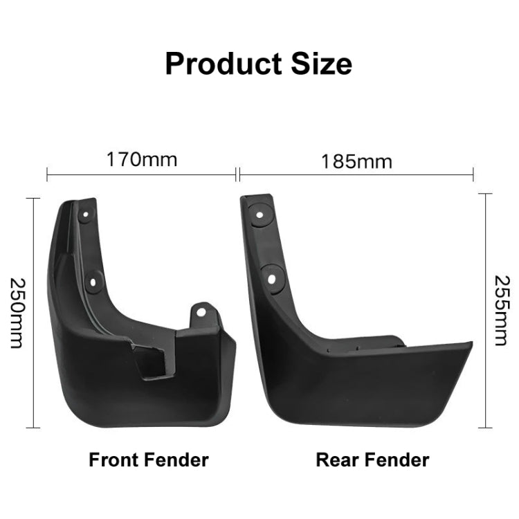 For Toyota Avanza 2012-2021 4pcs/Set Car Auto Soft Plastic Splash Flaps Fender Guard ÎҵÄÉ̵ê