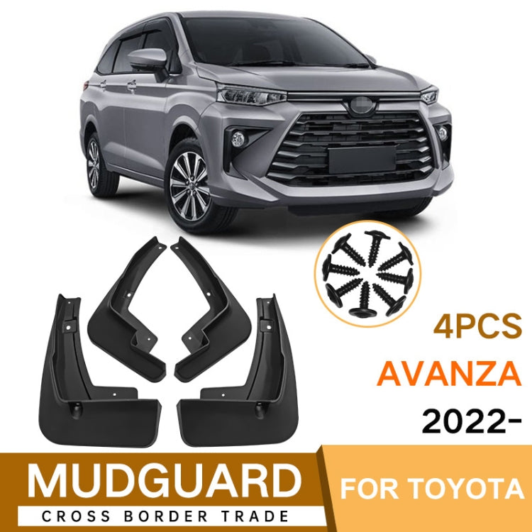 For Toyota Avanza 2022 4pcs/Set Car Auto Soft Plastic Splash Flaps Fender Guard ÎҵÄÉ̵ê