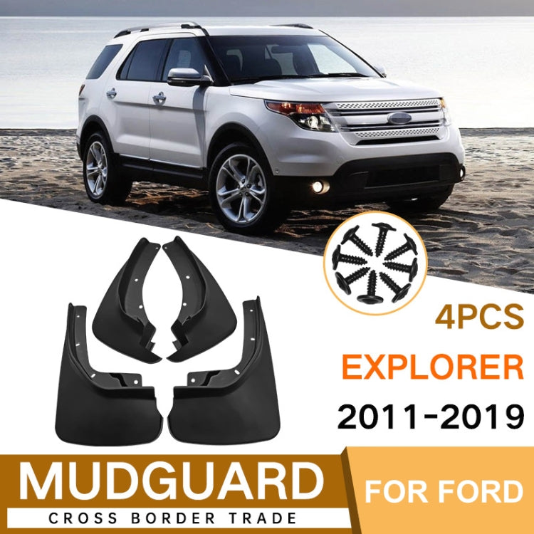 For Ford Explorer 2011-2019 4pcs/Set Car Auto Soft Plastic Splash Flaps Fender Guard ÎҵÄÉ̵ê