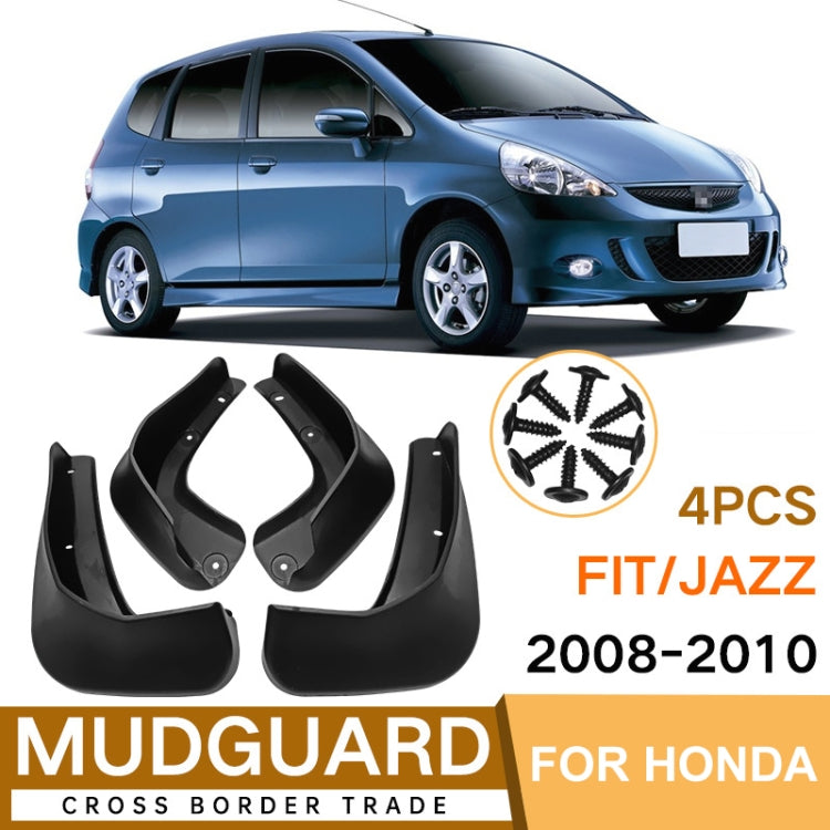 For Honda Fit / Jazz 2008-2010 4pcs/Set Car Auto Soft Plastic Splash Flaps Fender Guard ÎҵÄÉ̵ê