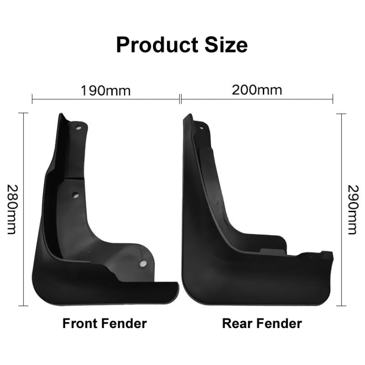 For Honda Fit Jazz Sport Pro 2021 4pcs/Set Car Auto Soft Plastic Splash Flaps Fender Guard ÎҵÄÉ̵ê