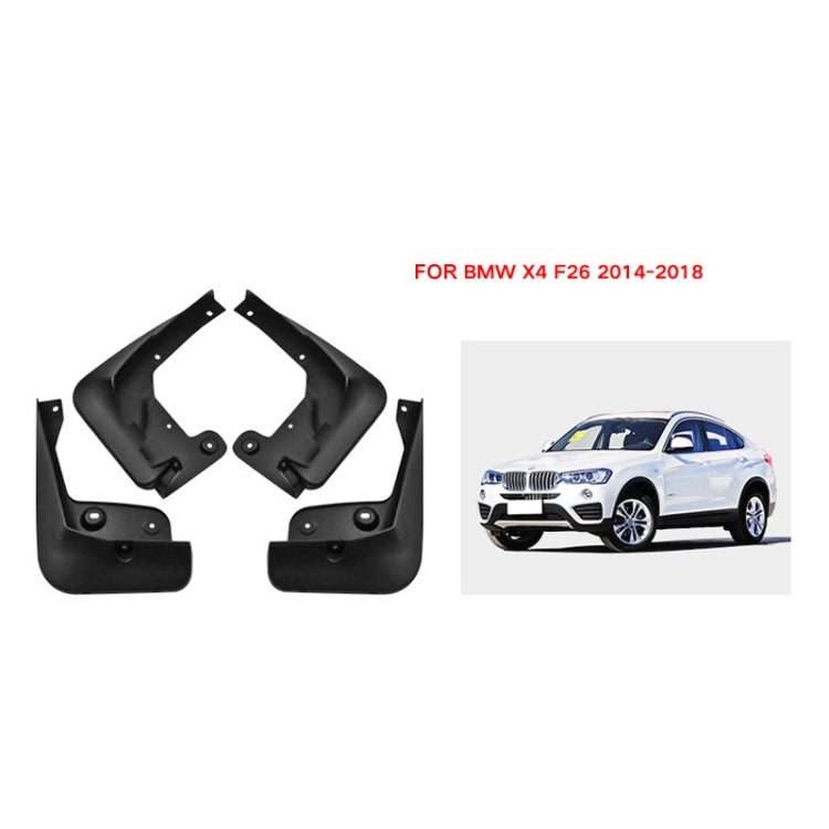 For BMW X4 X F26 2014-2018 4pcs/Set Car Auto Soft Plastic Splash Flaps Fender Guard ÎҵÄÉ̵ê