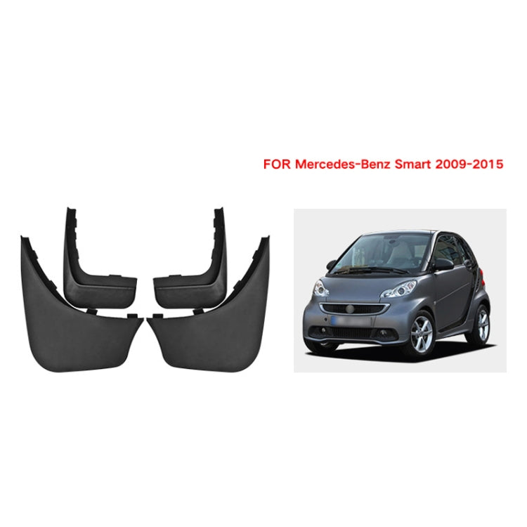 For Mercedes-Benz Smart 2009-2015 4pcs/Set Car Auto Soft Plastic Splash Flaps Fender Guard ÎҵÄÉ̵ê