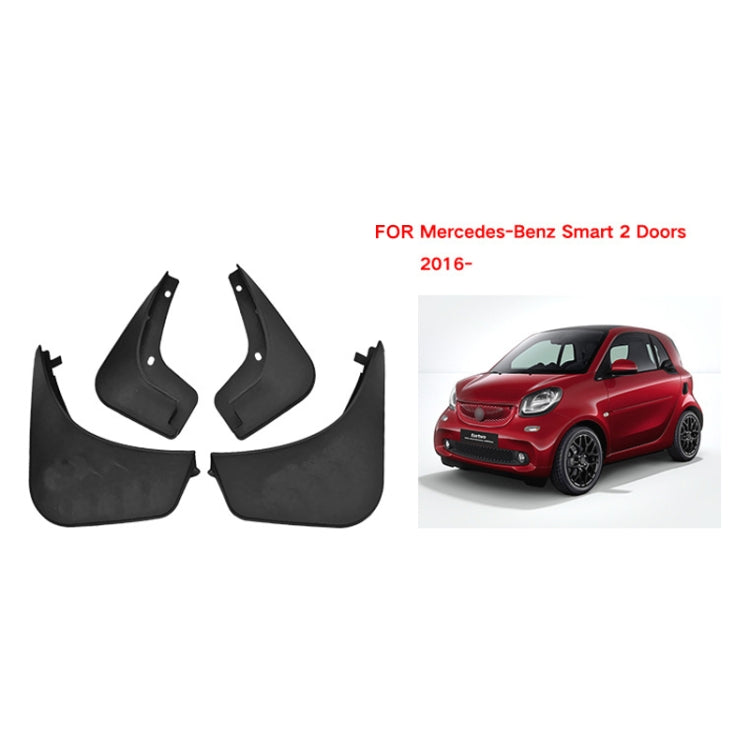 For Mercedes-Benz Smart 2-door 2016-2021 4pcs/Set Car Auto Soft Plastic Splash Flaps Fender Guard ÎҵÄÉ̵ê