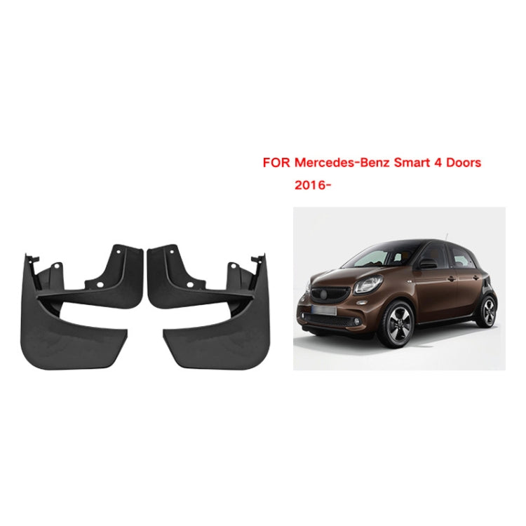 For Mercedes-Benz Smart 4-door 2016-2021 4pcs/Set Car Auto Soft Plastic Splash Flaps Fender Guard ÎҵÄÉ̵ê