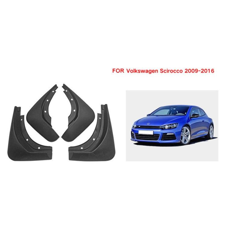 For Volkswagen Scirocco 2009-2016 4pcs/Set Car Auto Soft Plastic Splash Flaps Fender Guard ÎҵÄÉ̵ê