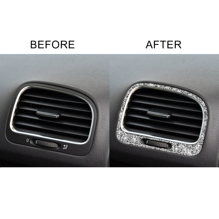 Car Left and Right Air Outlet Diamond Decoration Cover Sticker for Volkswagen Golf 6 2008-2012, Left and Right Drive ÎҵÄÉ̵ê