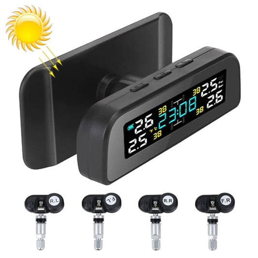 TY17 Car Built-in High Precision Solar Charging Tire Pressure Monitoring System TPMS