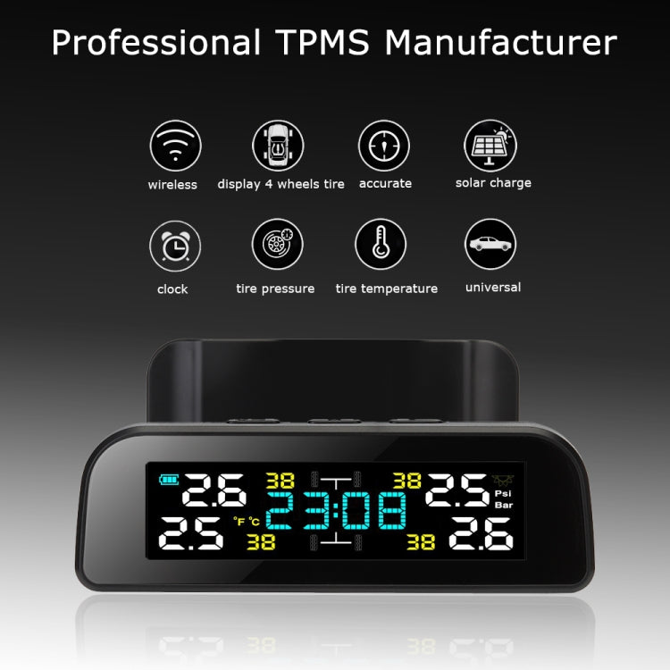 TY17 Car Built-in High Precision Solar Charging Tire Pressure Monitoring System TPMS ÎҵÄÉ̵ê