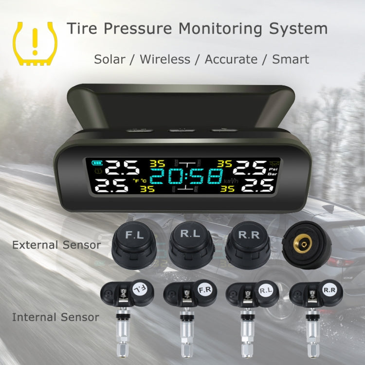 TY17 Car Built-in High Precision Solar Charging Tire Pressure Monitoring System TPMS ÎҵÄÉ̵ê