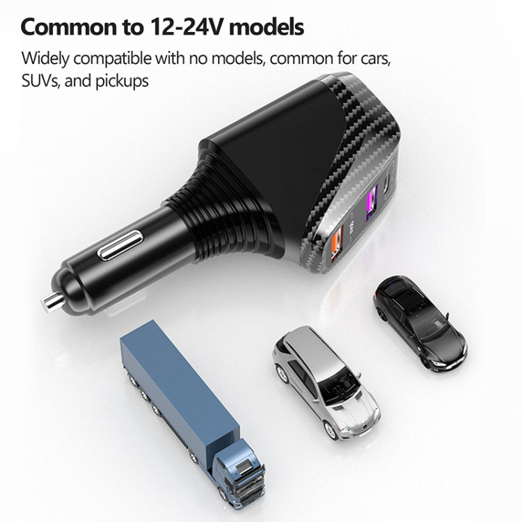 DY68TC 278W PD3.0 100W + Dual USB 66W+22.5W Carbon Fiber Pattern Car Charger ÎҵÄÉ̵ê