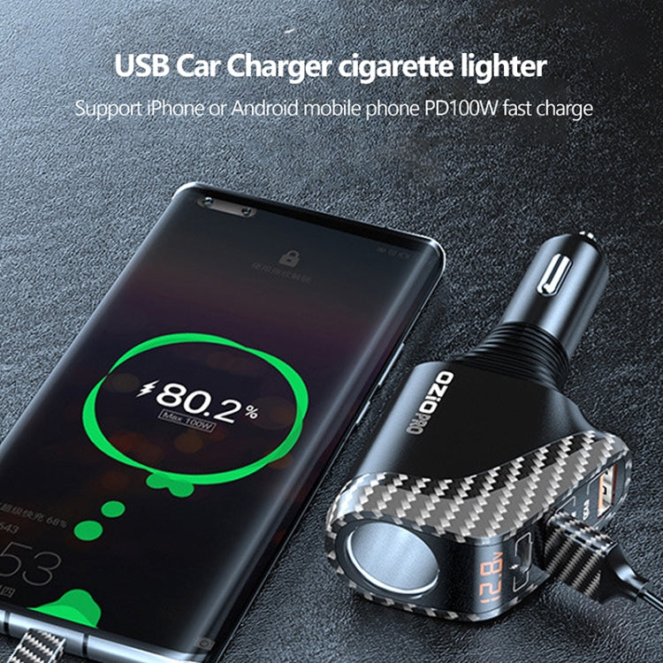 DY68TC 278W PD3.0 100W + Dual USB 66W+22.5W Carbon Fiber Pattern Car Charger ÎҵÄÉ̵ê