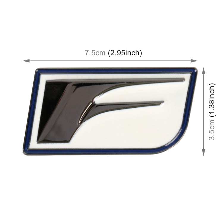 Car F Pattern Aluminum Alloy Personalized Decorative Stickers, Size:7.5x3.5x04cm ÎҵÄÉ̵ê