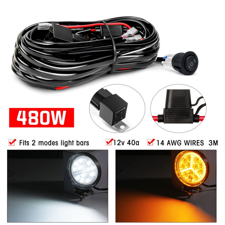 H0006 Off-road Vehicle 480W 2 in 1 Waterproof Switch Light Wiring Harness ÎҵÄÉ̵ê