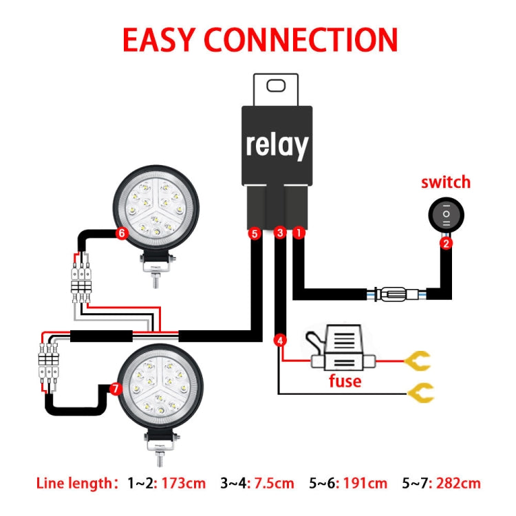 H0006 Off-road Vehicle 480W 2 in 1 Waterproof Switch Light Wiring Harness ÎҵÄÉ̵ê